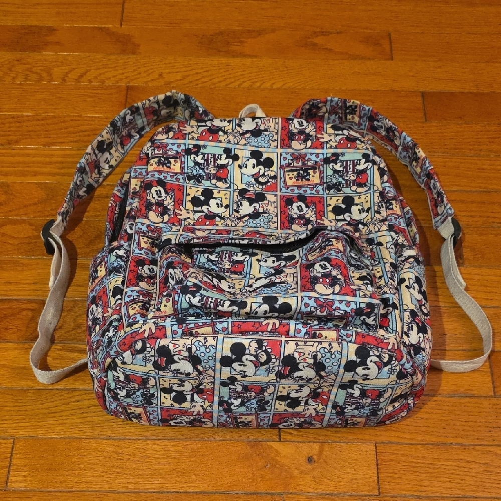 Disney Backpack - Mickey And Minnie Mouse Canvas Backpack - Picture 13 of 15